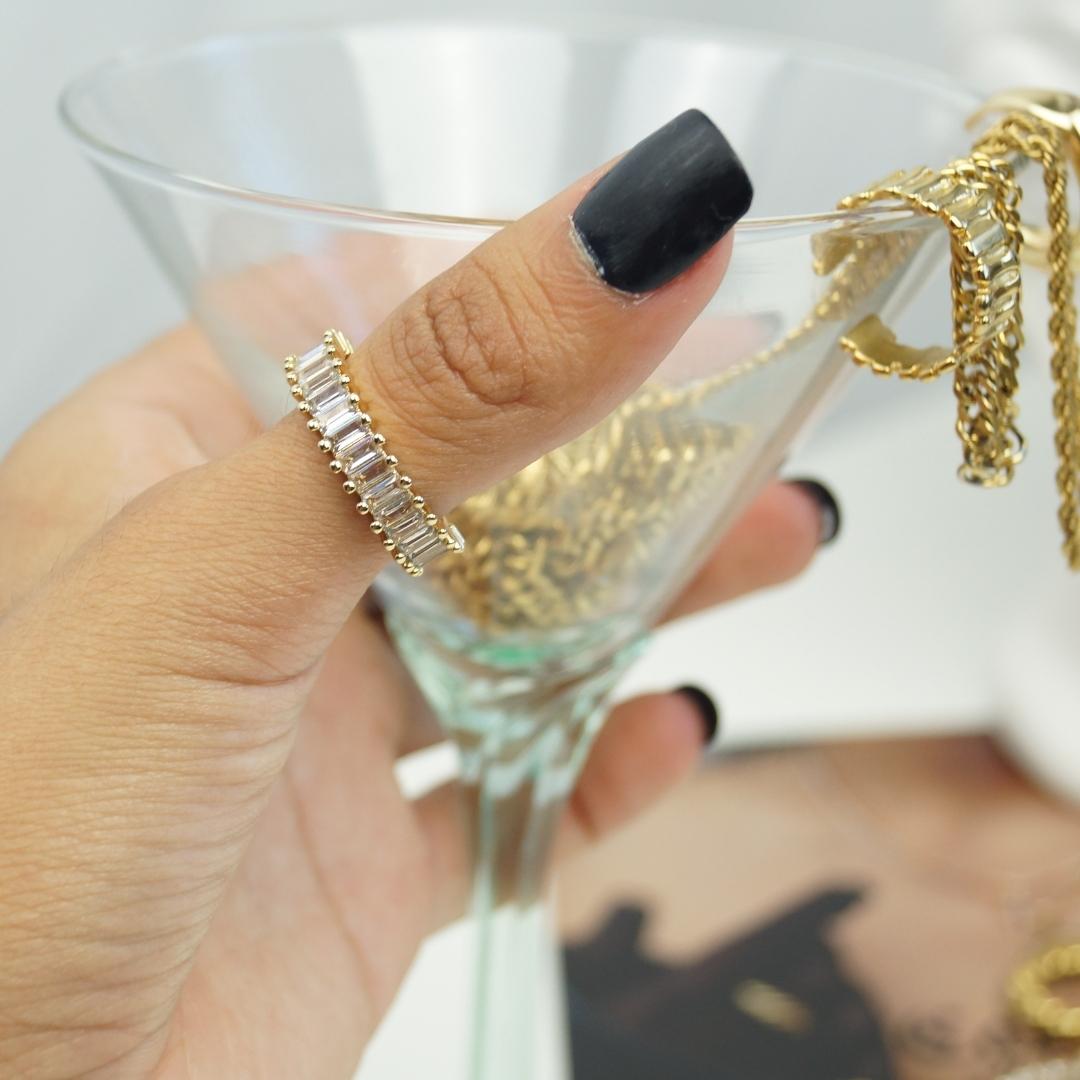 Baguette Diamond Ring (Adjustable)
